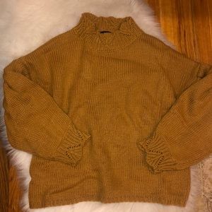 High Neck Mustard Sweater
